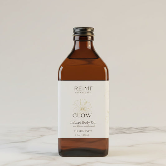GLOW Infused Body Oil with Hibiscus + Calendula