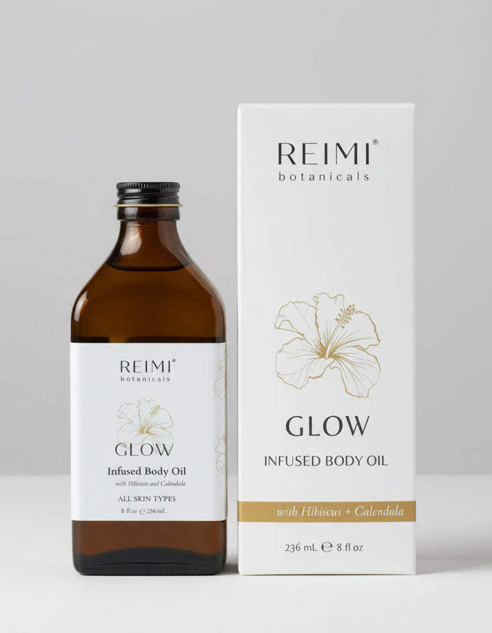 GLOW Infused Body Oil with Hibiscus + Calendula