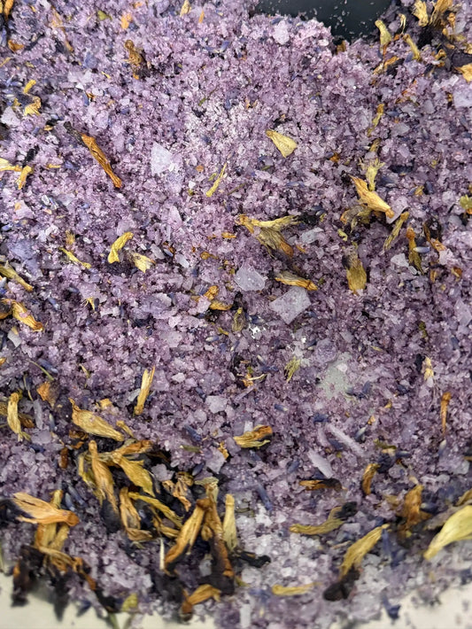 Butterfly Pea Blossom Salt Bath Soak - Lavender