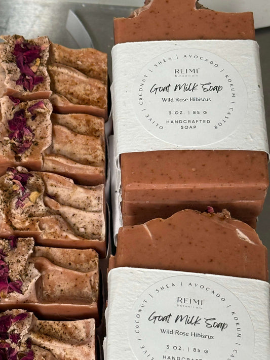 Goat Milk Wild Rose + Hibiscus Bar Soap