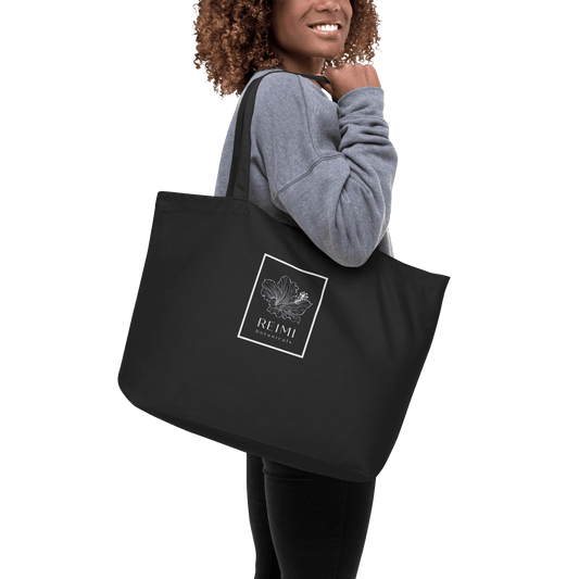 Organic Cotton Hibiscus Tote Bag - Large