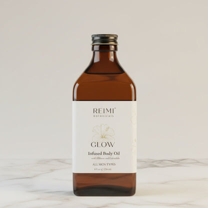 GLOW Infused Body Oil with Hibiscus + Calendula