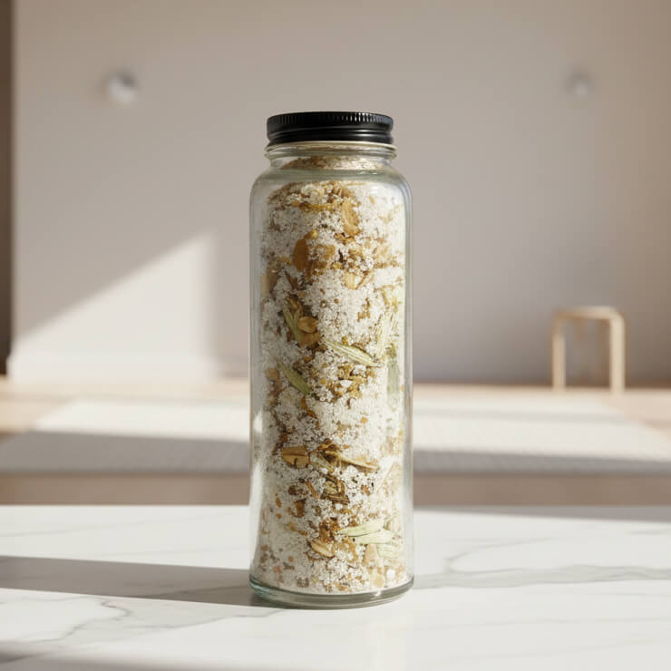 Sweet Basil + Oat Tops Salt Bath Soak