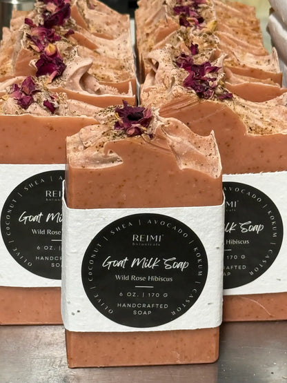 Goat Milk Wild Rose + Hibiscus Bar Soap