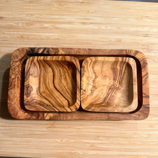 Olive Wood Stacking Trays