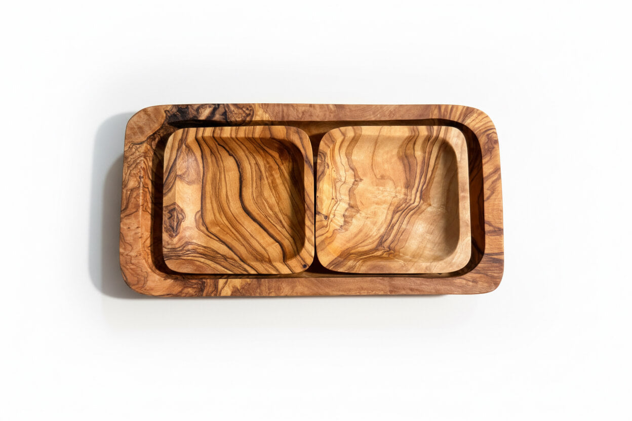 Olive Wood Stacking Trays