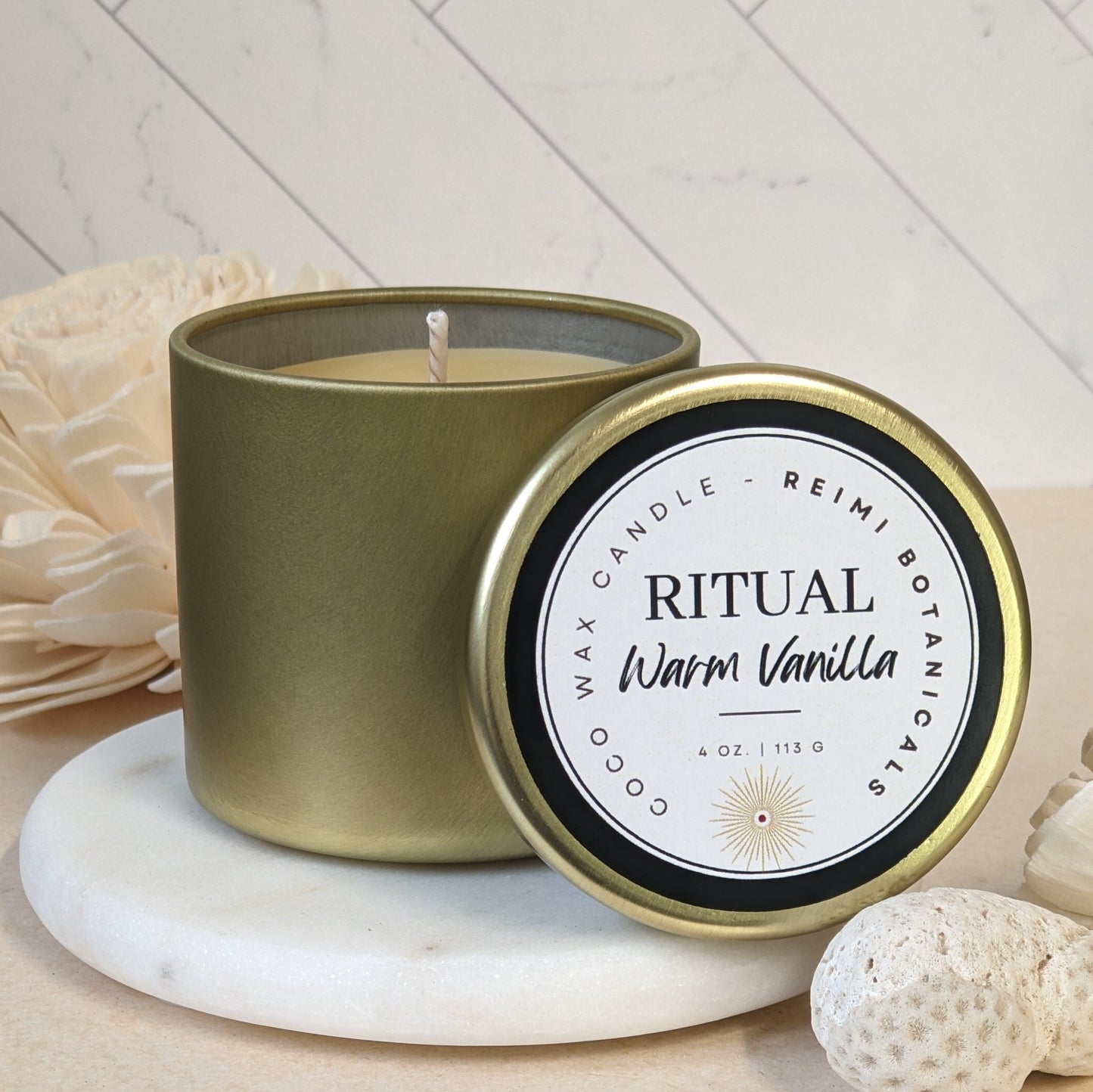 Warm Vanilla - Coconut Wax Candle